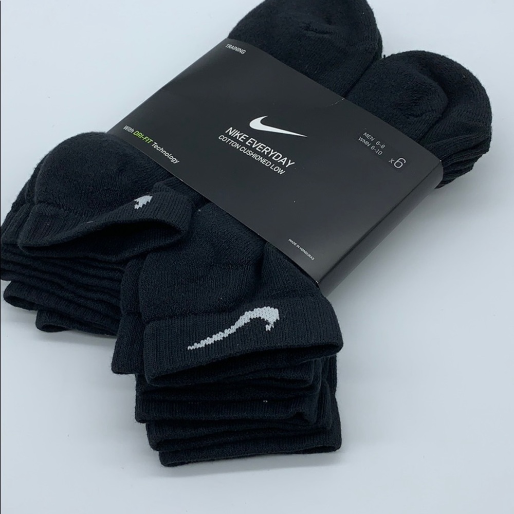 NIKE EVERYDAY COTTON CUSHIONED LOW TRAINING SOCKS - Picture 1 of 16